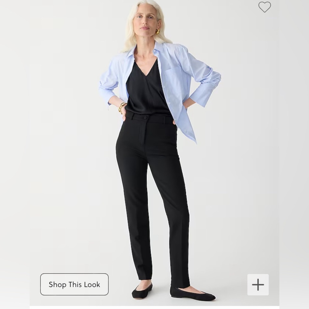 J Crew high-rise Cameron pants in black